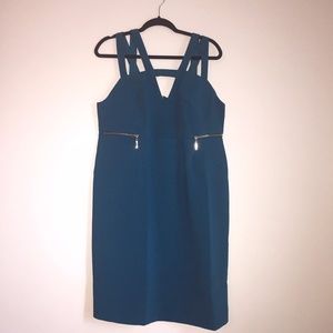 Lane Bryant Multi-strap dress with zippers